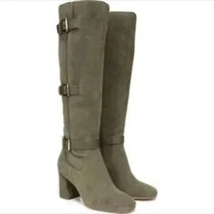 Beautiful green suede boots by Franco Sarto. Gently used